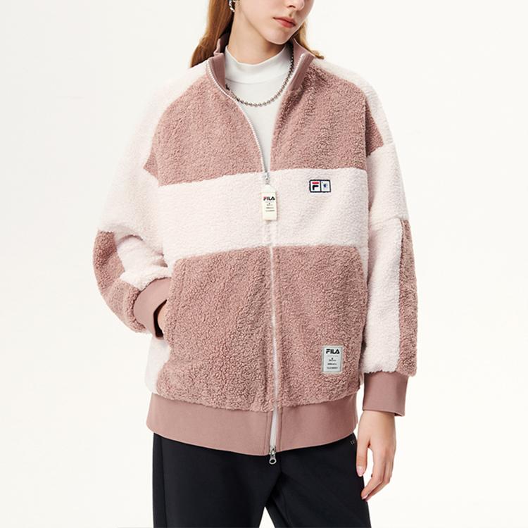 Fila X MIHARA YASUHIRO Коллаборация Спортивный Повседневный Искусственная Овчина Вязаная Куртка Женская Куртка Виктория-Пурпурный F11W143505F-VT