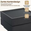 Couchtisch quadratische Drehbarer Moderner 2 Schubladen, kreativer Sofatisch Kaffeetisch, Beistelltisch Mitteltisch Home Office, Schwarz