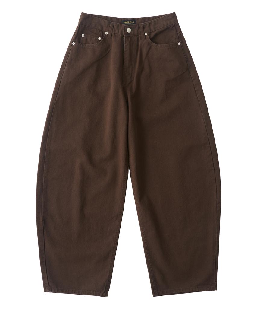 ANALOG MOOD Daily Cotton Curved Pants (Brown)