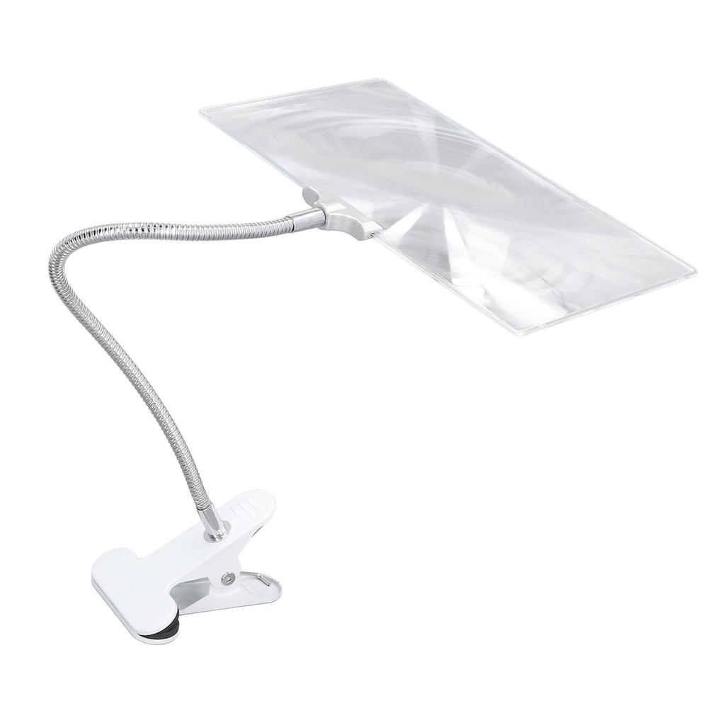 4X Большая лупа для чтения во весь лист с гибким гусиным горлом для пожилых