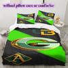 football Logo Pattern Bedding Quilt Set Quilt Cover Pillowcase Home Decoration Birthday Gift (1*duvet cover+ 2*pillowcase, without core)