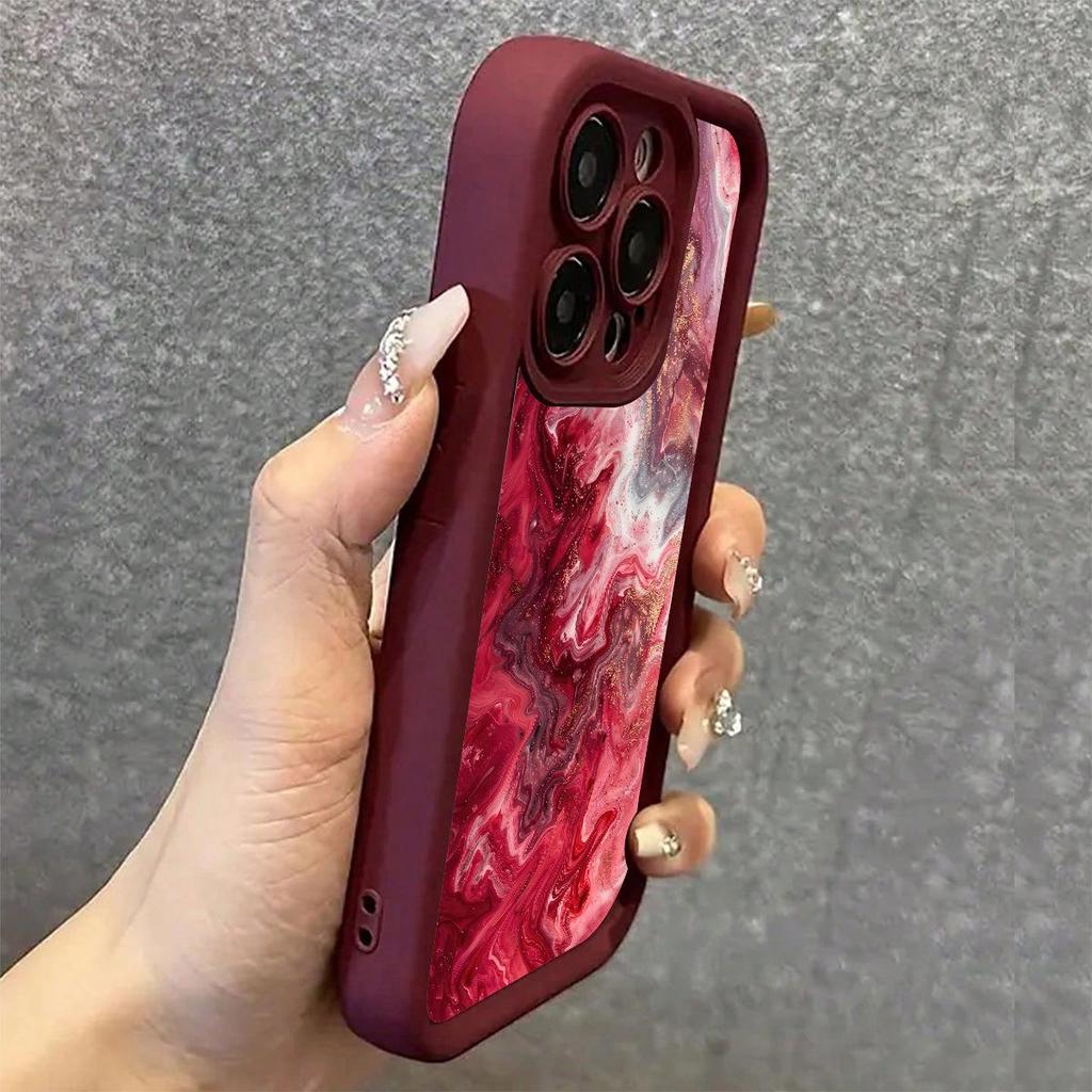 Чехол для iPhone 15/16/17 "Красная Река Небесный Глаз Черная Канавка"