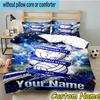 Custom Name Birmingham City Football Club Bedding Set 3PCS Duvet Cover Closure Includes 1 Duvet Cover & 2 Pillowcases for All Seasons Bedroom Decor