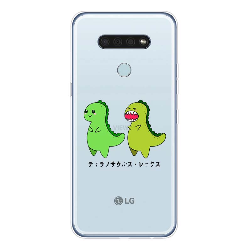Cute Dinosaur For LG K92 K52 K62 K22 K71 K61 K51S K41S G8 G8S G8X V35 V50 V40 V50S V60 Q60 Phone Case