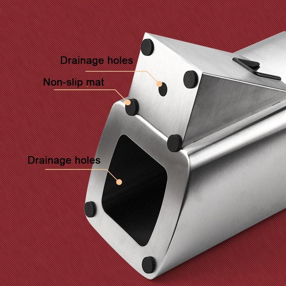 Держатель для ножей из нержавеющей стали Слив Подставка для хранения столовых приборов Подставка для хранения ножей Ресторан