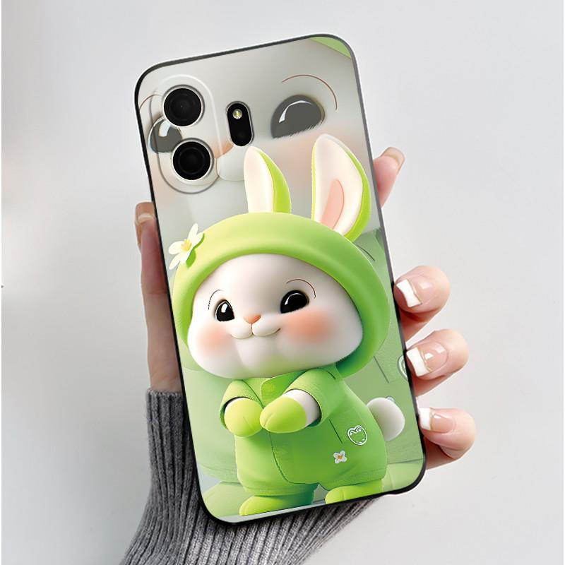 Phone Case For TCL NxtPaper 70 Pro Bumper Black Silicone Shockproof Soft Casing Pattern New Design Love Moon Pattern Cover