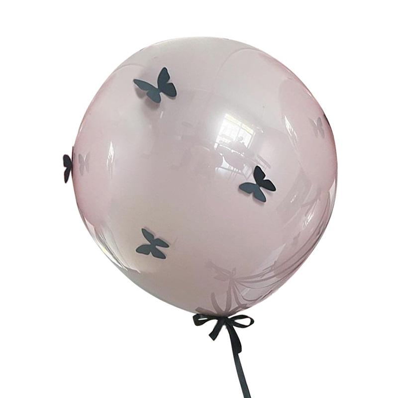 1 комплект прозрачных розовых бантов для помолвки, свадебной вечеринки, реквизита для фотосъемки на День святого Валентина, воздушный шар на день рождения