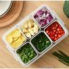 Kitchen Transparent Drain Water Conghua Storage Box Household Refrigerator Onion Ginger Minced Garlic Square Fresh-keeping Box