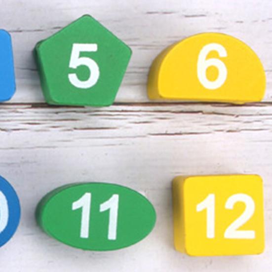 Color Sorting Hand-eye Clock Ability Coordination Cognitive Wooden Burrs-free Shape Color Sorting Clock Toys
