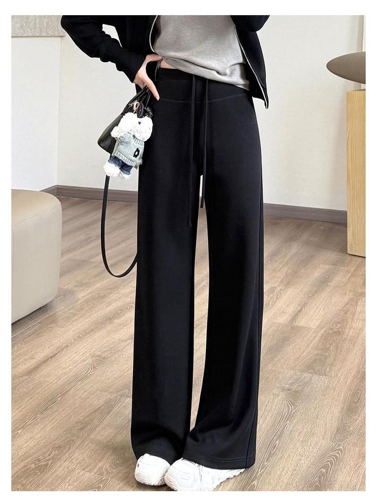 Lu Series Minimalist Supermodel Wide-Leg Pants - High-Waisted Slimming Modal Casual Pants (KK332)