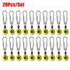 20Pcs/Set High-speed Fishing Float Bobber Stop 32mm Swivel Fishing Connector Plastic Metal Sea Saltwater Space Beads Stopper