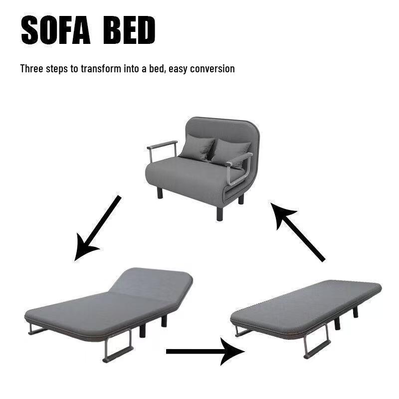Compact Multi-functional Folding Sofa Bed for Small Spaces