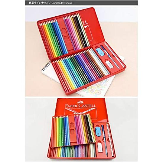 Акварельные 48 красных баночных карандашей FABER-CASTELL, цвета, [б/у]