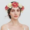 Повязка на голову с имитацией розы в стиле ретро, ​​искусственный цветок, повязка на голову с короной, женский головной убор, обруч для волос, декор для вечеринки