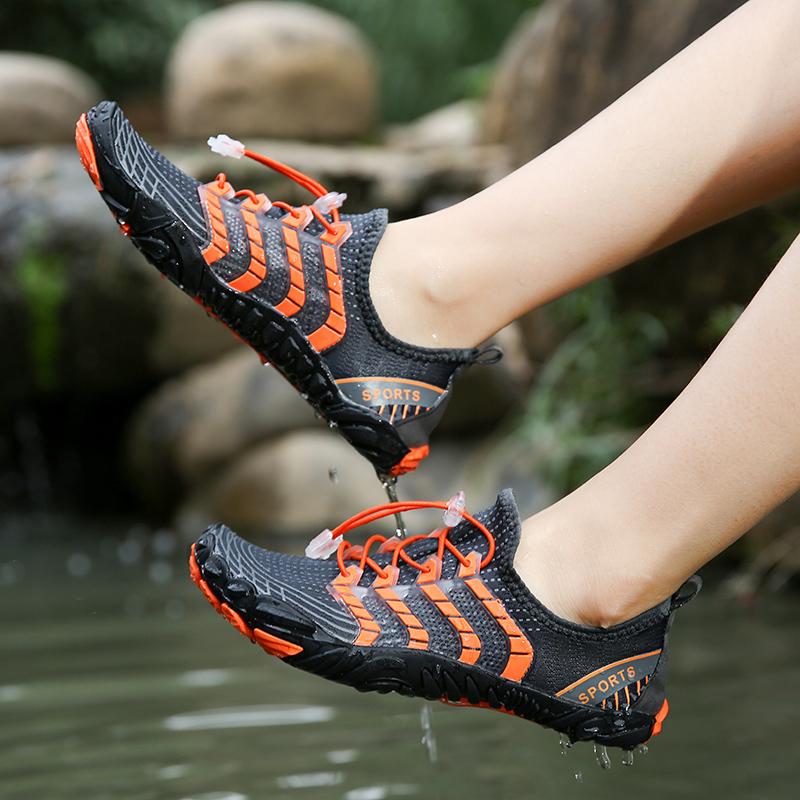 Мужчины Женщины Босиком Аква-обувь Пять пальцев Обувь для водных видов спорта Дренаж Туризм Прогулочные кроссовки Восходящее течение Дайвинг Серфинг Сандалии для плавания Для фитнеса Тренажерный зал Велоспорт