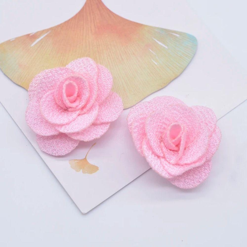 10 шт 40 мм сетка роза цветок сетчатая ткань заколки для волос новая аппликация для DIY одежда волосы шляпа обувь