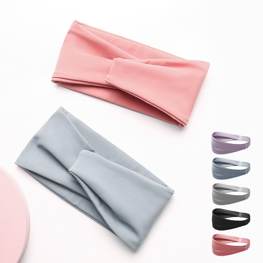 Widened Hair Band Solid Color Headscarf Fashion Yoga Headband Women Men