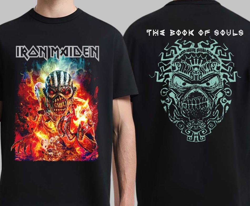 Iron Maiden The Book Of Souls 10-летний юбилей Две S Футболка Футболка Унисекс Футболка