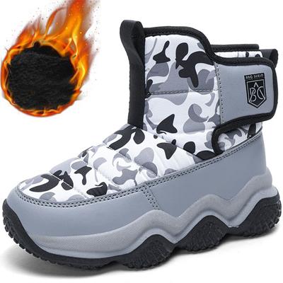Осенне-зимние детские зимние ботинки, длинные, пушистые, теплые, с нескользящей подошвой, износостойкие, детские, нескользящие, водонепроницаемые, для девочек, для зимних прогулок