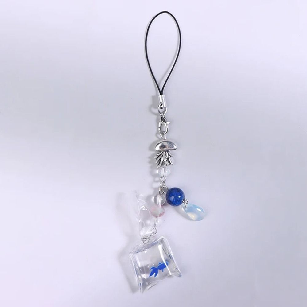 Sweet Y2K Fish Phone Chain Phone Charm Mobile Lanyard Aesthetic Cell Phone Strap Girls Women