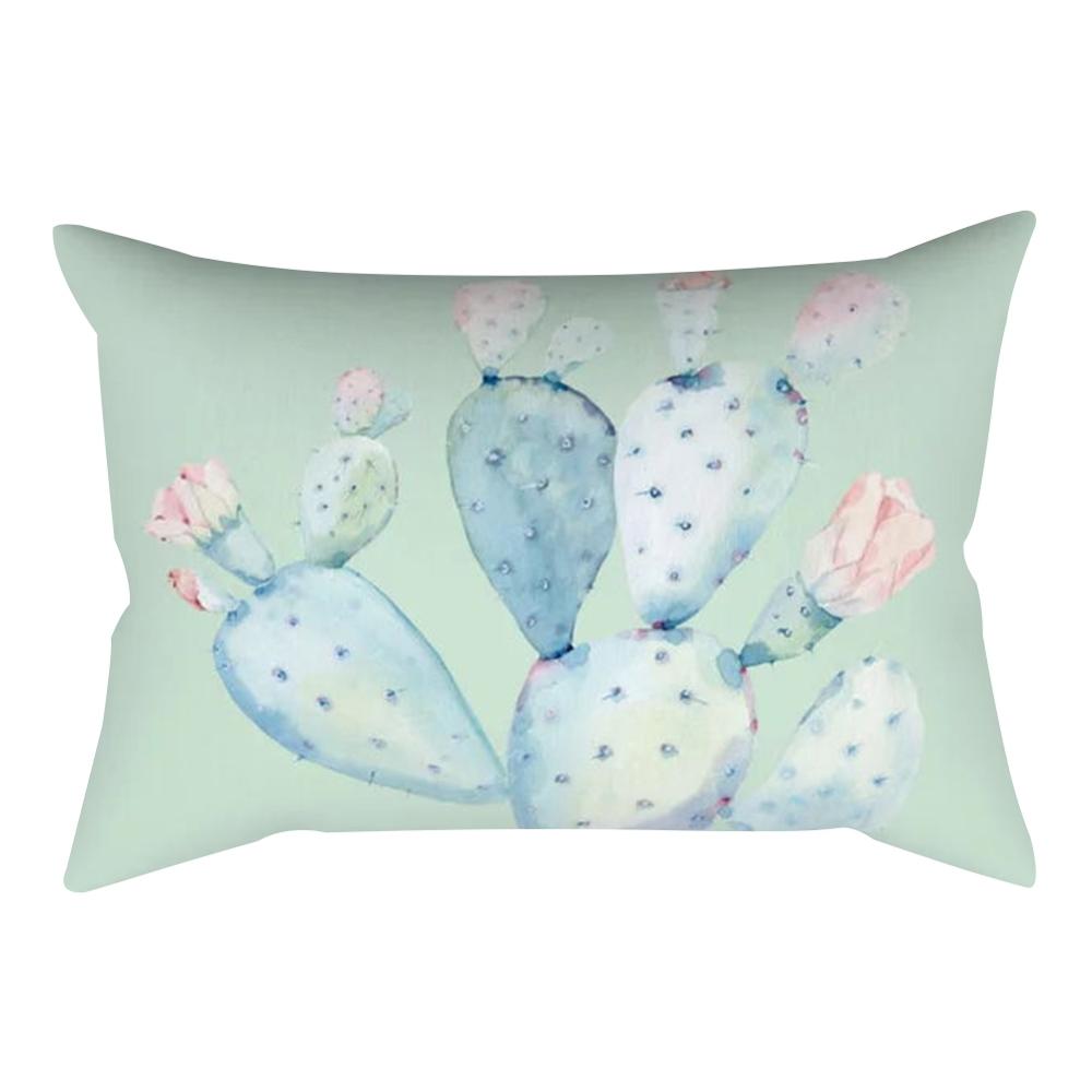 Декоративная наволочка с растительным светом кактуса для спальни, гостиной, дивана, стула, автомобиля, наволочка 30x50 см, домашний декор, наволочка