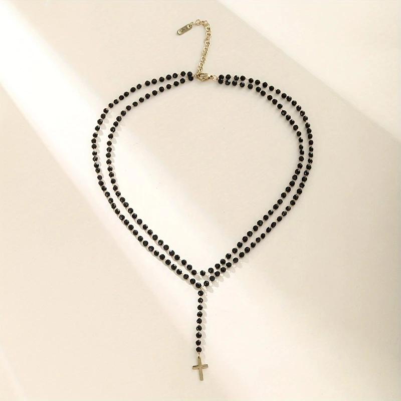 Мода Простой Дизайн Цепочка Кулон Крест Ожерелье Женское Персонализированное Трендовое Ежедневное Сотня Аксессуаров Подарки