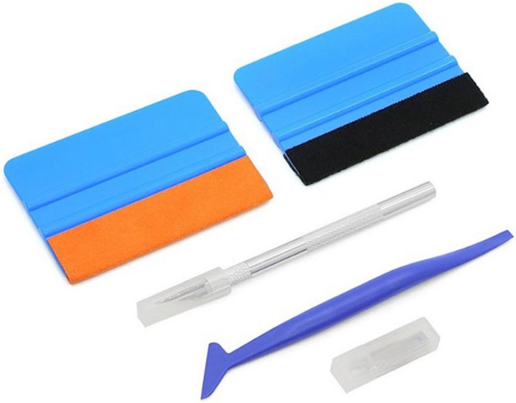 Audiofan Tool Set Squeegee Car Wrapping Film Application Tool Kit Plastic Scraper Car Wrapping Film Sticking 5 Piece Set