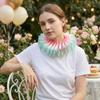 Съемный воротник-жабо с рюшами Винтажный цирковой клоунский воротник из органзы Ретро-викторианский костюм Ренессанс Ложный воротник