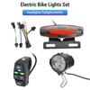 Bicycle Headlight and Taillight Set Ebike Turn Signals Front and Back Light Electric Bike Light Horn Kits with Switch