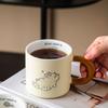 With Spoon Ceramic Coffee Cup Cute Cat Pattern Cartoon Cat Drinkware Household Dining