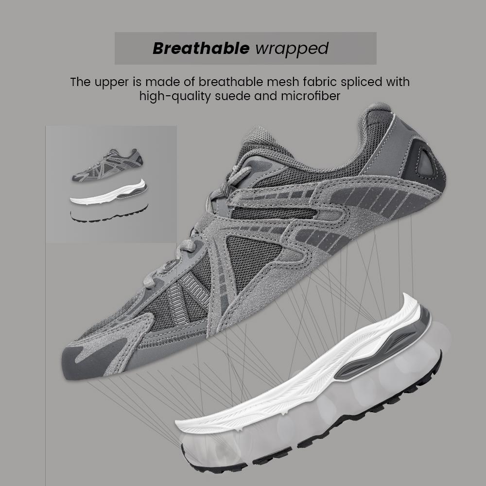 Baasploa Новые мужские кроссовки для улицы 2025 Повседневные Легкие Дышащие Беговые кроссовки Мужские Удобные Нескользящие Винтажные Спортивные туфли