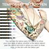 10 Colors/set Temporary Tattoo Pen Human Body Graffiti Simulated Body Skin Tattoo Color Painting Washable Marker Pen