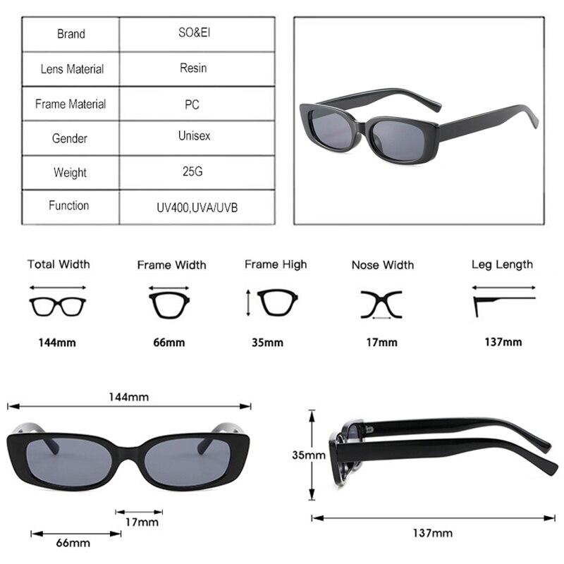 SO & EI модные маленькие прямоугольные солнцезащитные очки женские винтажные желе чайные зеленые трендовые мужские квадратные солнцезащитные очки с градиентом