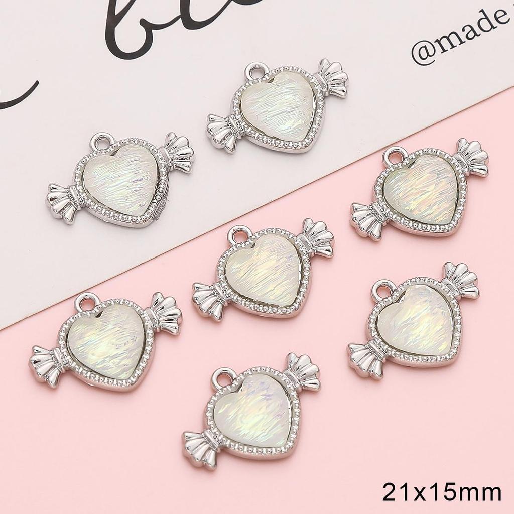 Золотой/серебряный цвет сплава Алмазное сердце роза бабочка кулон для изготовления ювелирных изделий DIY ожерелье браслет серьги