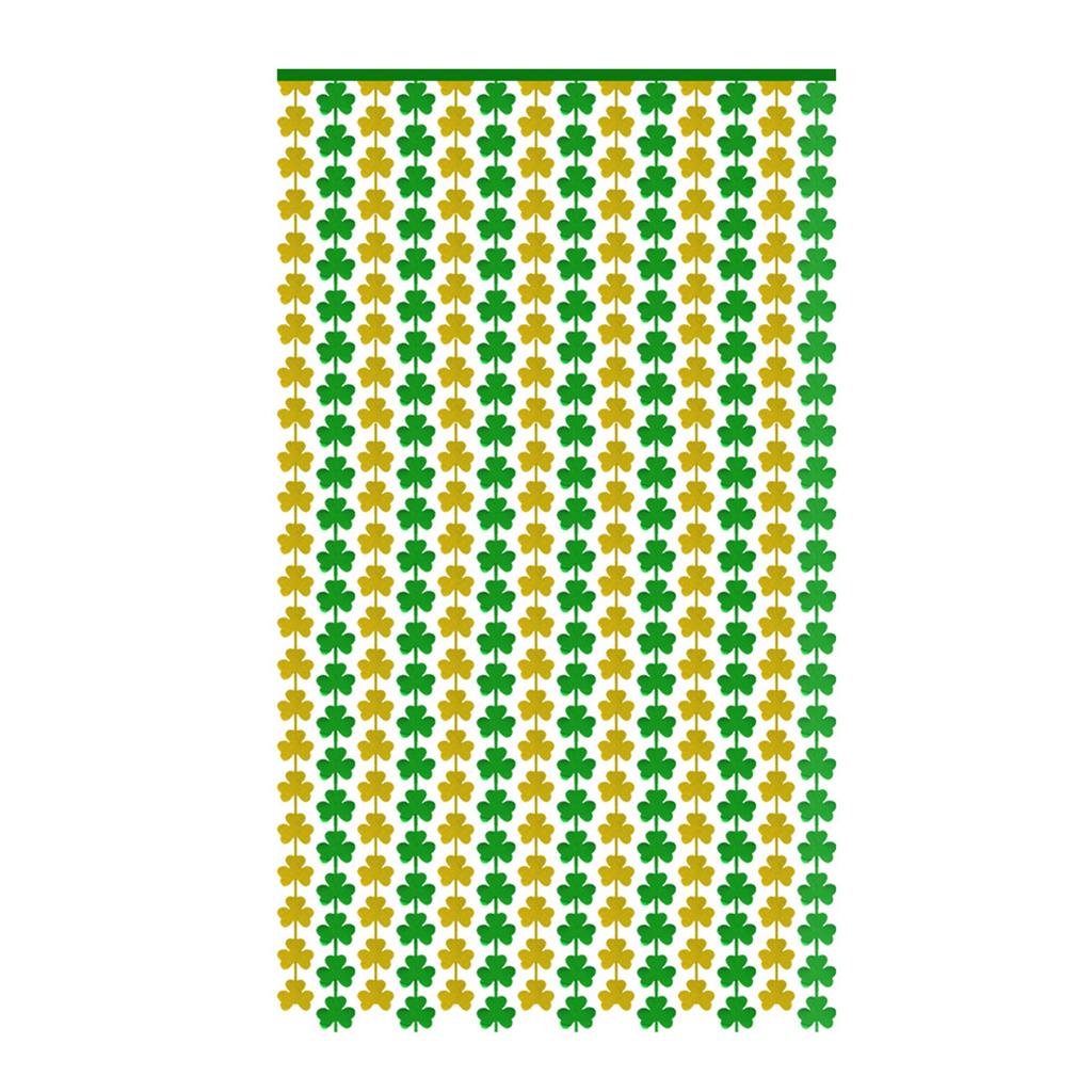 Яркий мишурный занавес с трилистником для празднования Дня Святого Патрика, сделанное вручную украшение для ирландского фестиваля, принадлежности для украшения вечеринки