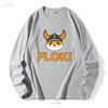 Футболка с круглым вырезом Floki Inu Memecoin Криптовалюта Крипто Токен с длинным или коротким рукавом винтажная стирка мягкая универсальная унисекс