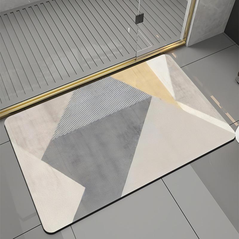 Bathroom Mats Front Door Mats Kitchen Mats Diatomite Mud Non-Slip Shower Rugs Quick Dry Machine Washable