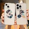 Модный роскошный прозрачный мягкий чехол с надписью «Цветы» для iPhone 15 14 13 12 11 Pro Max XS X XR 7 8 Plus Fundas