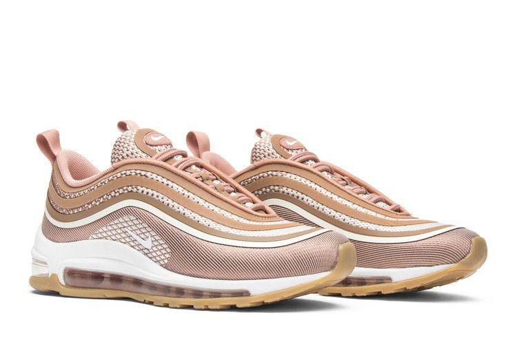 Женские кроссовки Nike Air Max 97 Ultra 17 Металлический розово-золотой (Женский) Металлик Розовое золото/Жевательная резинка Светло-коричневый