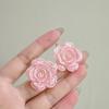 Vacation Rose Flower Earrings Korean Style Women's Jewelry Lovely Flower Stud Earrings  Party