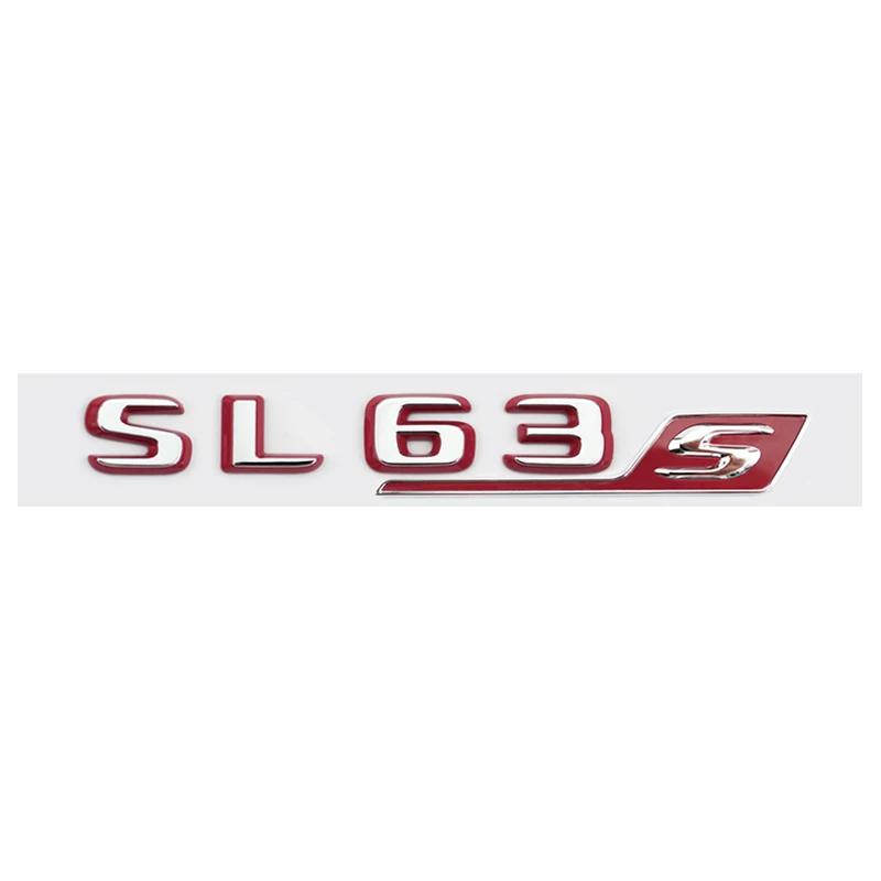 Подходит для Mercedes Benz задняя наклейка с буквами серебристо-красная версия C63S GT63S S63LGLE53 SL63S модификация W205 W206 C190 X290