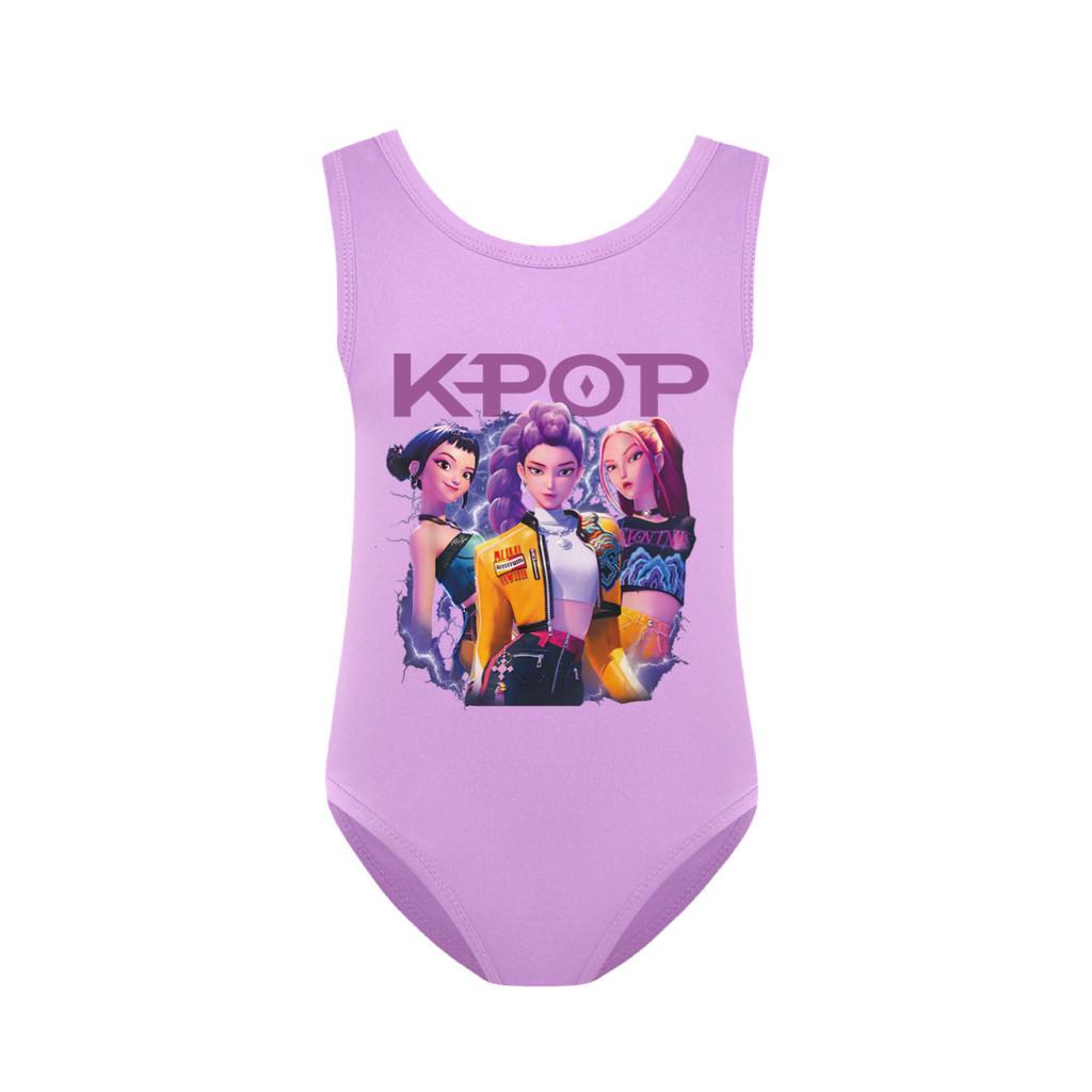 Kids Girls Rumi Mira Zoey Print Swimsuit Swimming One-piece Bodysuit Swimwear