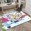 Bluey Friends Adventure Area Rug Office rug, Chair Rug, Decor Carpet Livingroom bedroom Mat, Large Size Fan gifts Christmas gifts