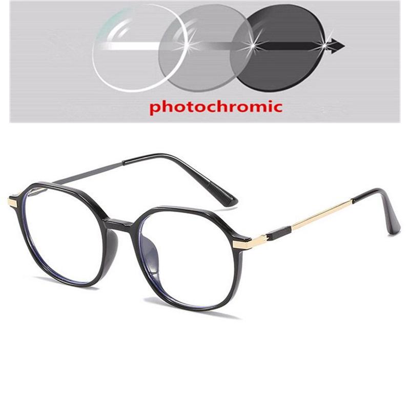 Transparent Pink Frame Anti Blue Light Myopia Glasses Women Student Prescription Spectacles 0 To -6