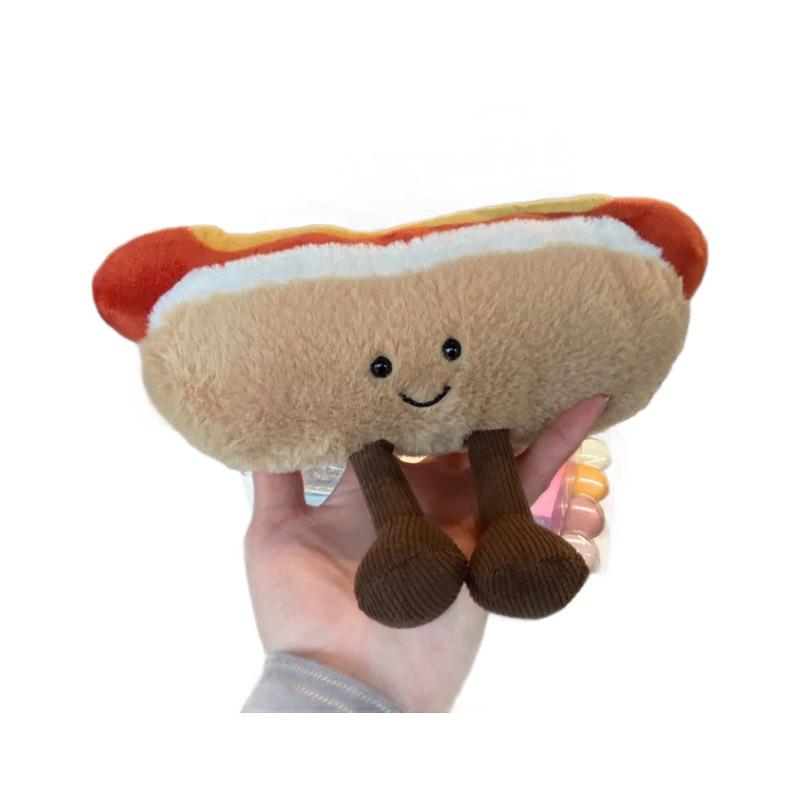 Cute Fun Coffee Cup Hot Dog Doll Plush Toy Doll Comfort Doll Children's Birthday Gift Ornaments