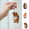 Pot-bellied Dog Cat Hanging Ornament Home Indoor Christmas Tree Car Rearview Mirror 2D Flat Acrylic Big Belly Cartoon Animal Hanging Decoration