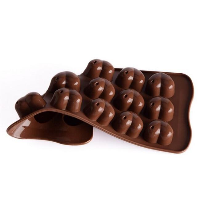 DAVIDAMI CONCEPT® Heart Silicone Mold 21x10cm for Homemade Chocolate, Jelly, Candy or Ice Cubes