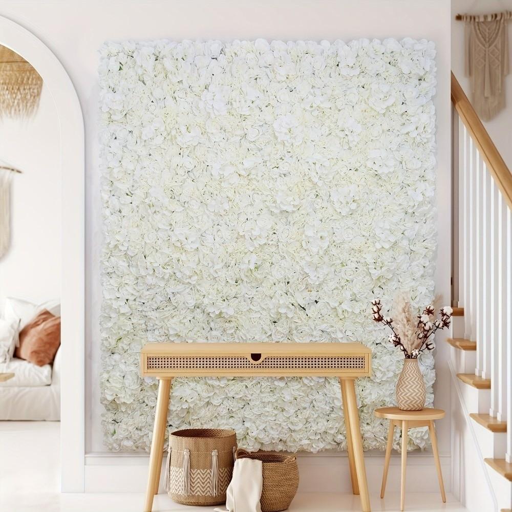 33x33cm Panel Rose Flower Wall 3D Rose Artificial Flower Backdrop  Birthday Party