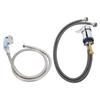 Middle Blue Shampoo Faucet Sprayer Accessory 47.2in Electroplated Hoses 31.5in Shampoo Sprayer
