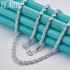 Silver 16-24 Inch 4mm Twist Necklace Fashion Jewelry